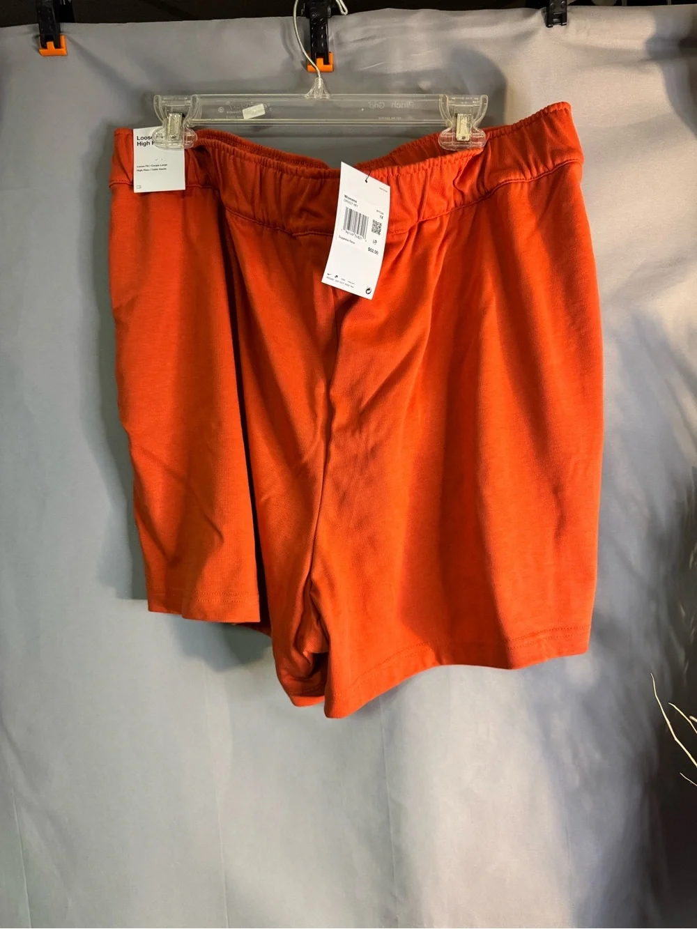 Nike Women’s Bright Orange Athletic Shorts with White Swoosh